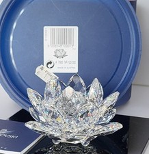 Swarovski NINFEA PORTACANDELE MEDIO WATER LILY MEDIUM 010001 AP 2011 IMBALLO ORIGINALE (L1)