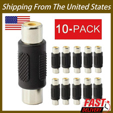 10-Pack AV RCA Audio Video Female to Female Jack Coupler Adapter Connector NEW