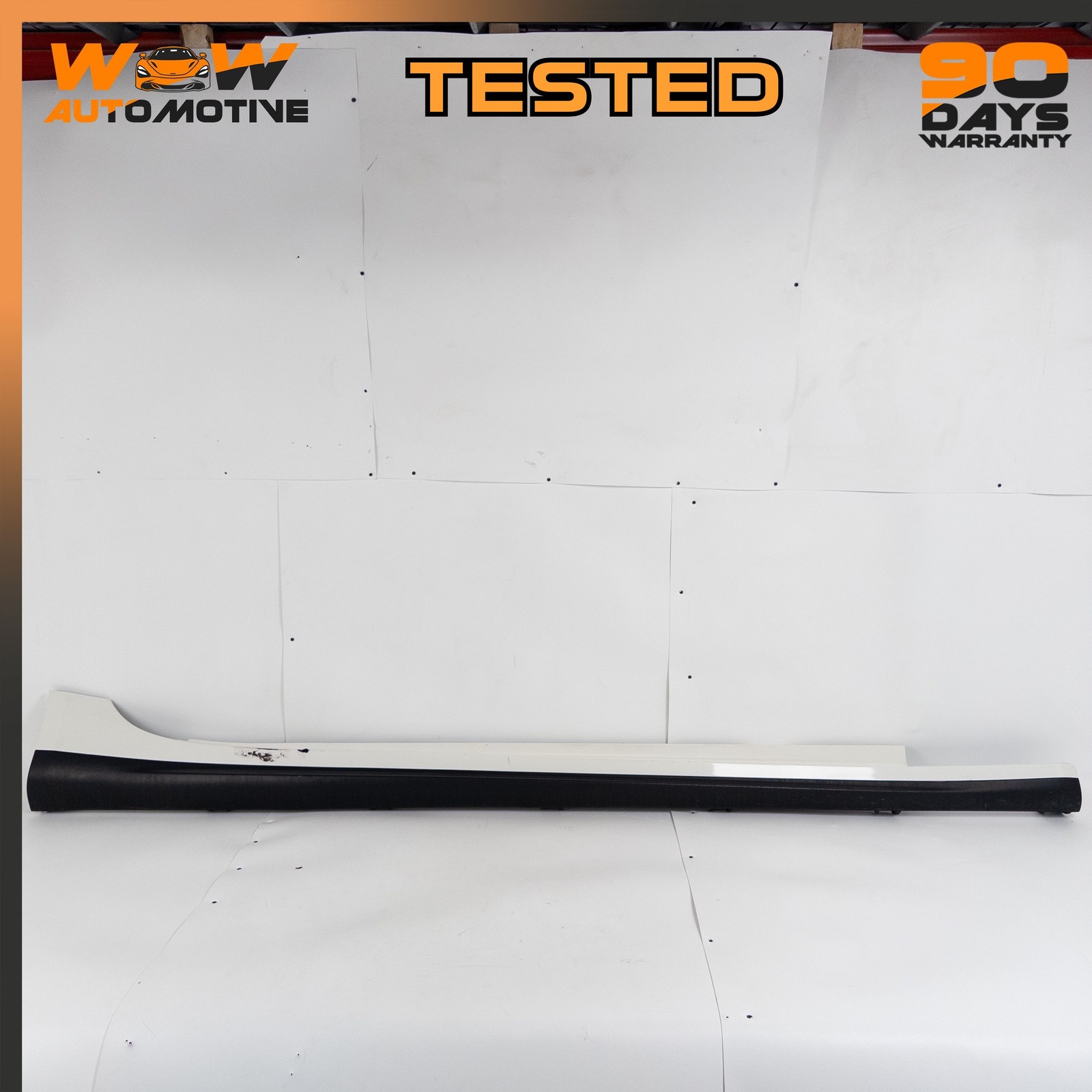 13-19 MASERATI QUATTROPORTE GTS RIGHT SKIRT ROCKER PANEL MOLDING WHITE OEM
