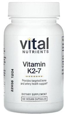 Vital Nutrients, Vitamin K2-7, Vitamin K2-7, 60 vegane Kapseln (180 mcg)