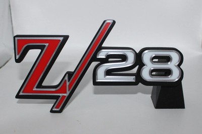 Camaro, Z/28, Chevrolet 3D printed Logo Sign Wall Desk Shelf Art