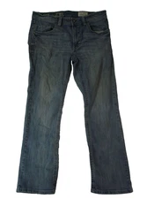 TK Axel Men's Jeans 36 x 32 Slim Fit Boot Cut blue Flex stretch denim pants