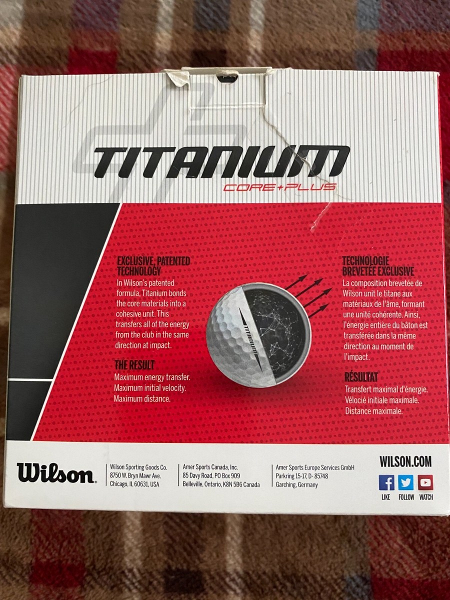 Wilson Titanium Core+Plus Distance Golf Balls 18 Pack 