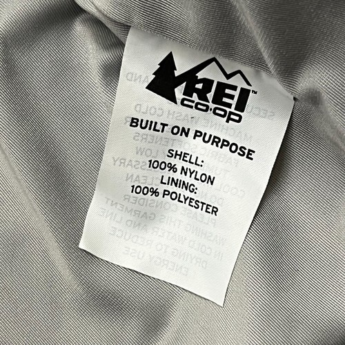 REI Co-Op Raincoat Boys Large Gray Nylon Printed Raglan Sleeve Full Zip Hooded - Picture 7 of 11