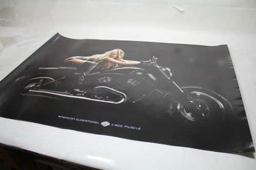 Harley 2008 V-Rod Muscle VRSC poster with HOT model 33x22 artwork photo EPS22437 - Picture 8 of 12