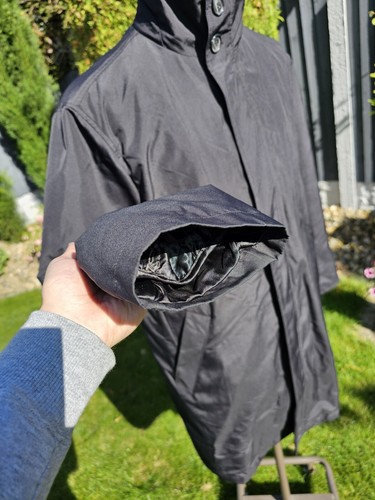 Austin Reed Trench Coat Men's 42R Large Black Padded Removable Lining Classic - Picture 4 of 14