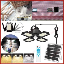 Solar Pendant Light Outdoor Indoor 168LED Solar Powered Motion Sensor Shed Light