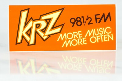 Vintage 98.5 KRZ Radio Station Bumper Sticker 1984 Wilkes-Barre Luzerne Co UNUSE