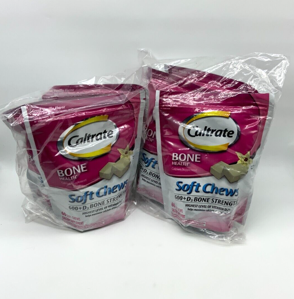 Caltrate Calcium and Vitamin D Vanilla Creme, 60 Soft Chews (6 Pack)