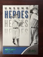 2021 ABSOLUTE TONY LAZZERI YANKEES GREEN PARALLEL UNSUNG HEROES INSERT CARD  