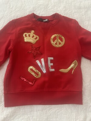 Love Moschino sweater Size 2, Kids M/L Corporation Red.