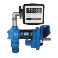 TECHTONGDA 12V DC Petrol Diesel Anti-Explosive Transfer Pump with Oil Meter