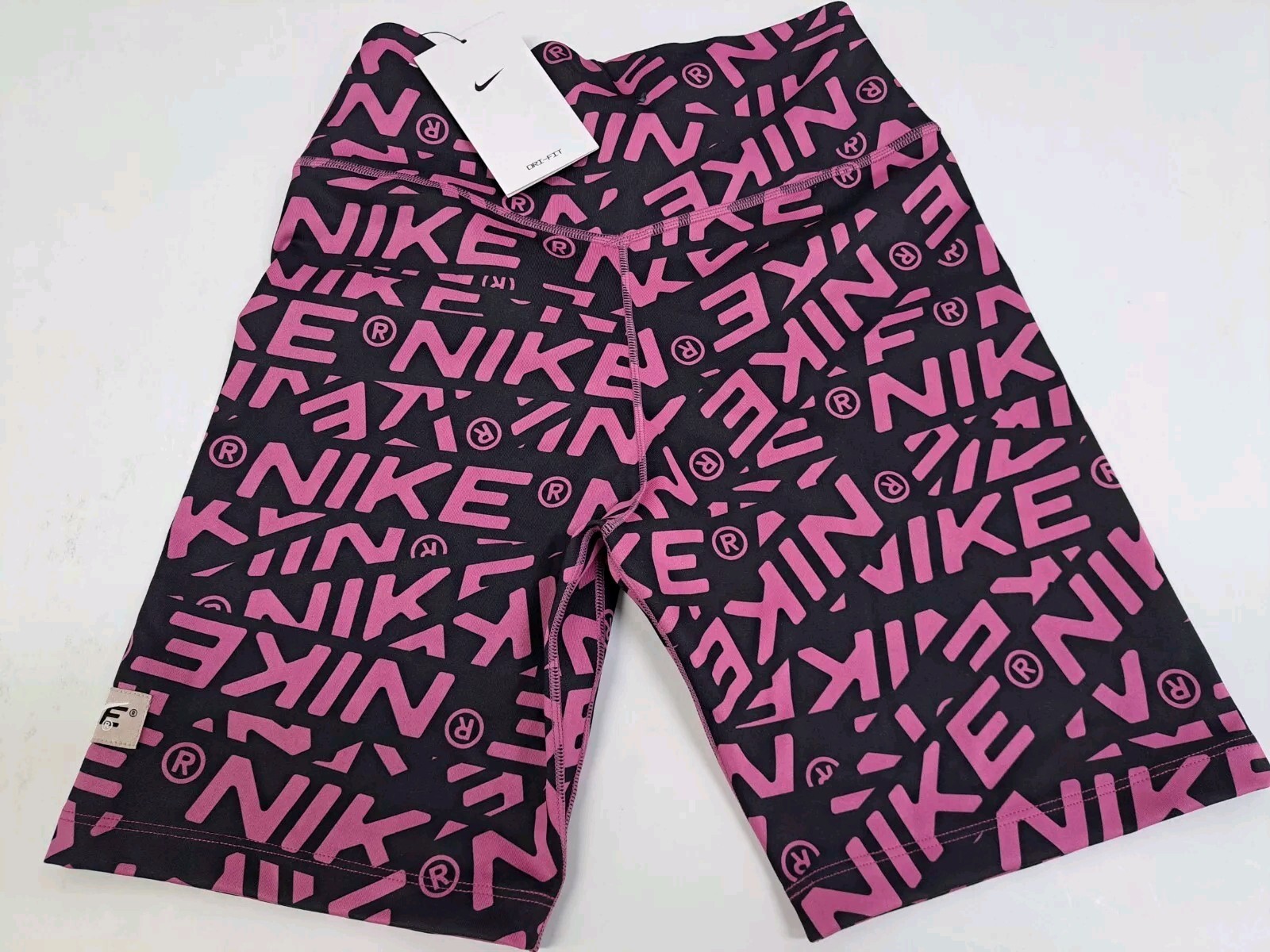 NWT Nike Dri Fit Womens Training Shorts Pink/Black Small #5921