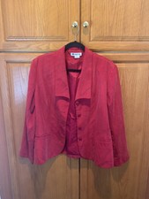 Monsoon Burgundy Viscose Blazer