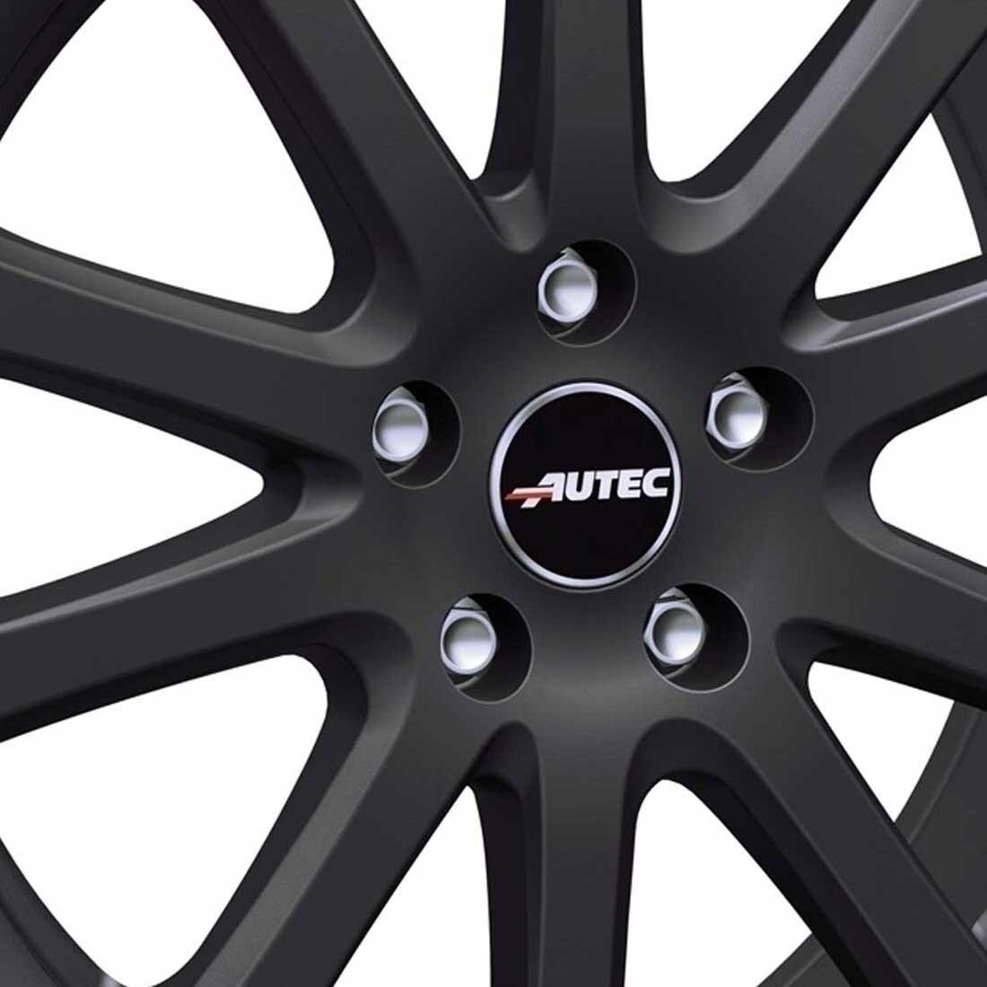 Cerchi In Lega AUTEC ASTANA 8.0x19 ET42 5x108, Nero Lucido, Per Jaguar F-Pace, XF, XE, XJ - Set Di 4