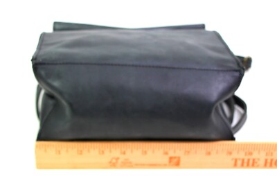 Brandy Melville ASH BLACK REAL LEATHER FLAP BACKPACK  display picture 3