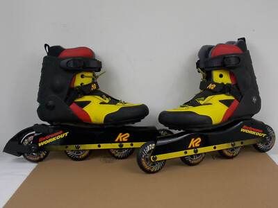 K2 FITNESS EXTREME WORKOUT RACING SPEED 5 WHEEL FRAMES INLINE SKATES MENS US 9.5