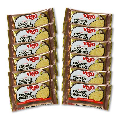 Vigo Authentic Coconut Ginger Rice Imported Jasmine Coconut Ginger 8 Ounce Pa...