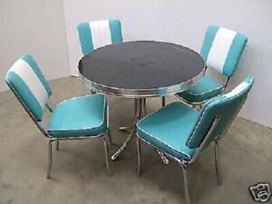 Modest retro kitchen table chairs Bel Air To19 Co24 Chairs Retro Furniture 50s American Diner Kitchen Table Chair Ebay