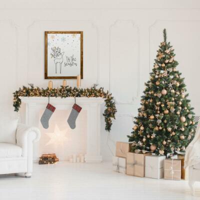 Bild mit Holzrahmen Bild Wohndeko Deko Bild Weihnachten 