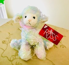 Russ Berrie Lou Lou Pastel Lamb Plush Brand New NWT Popular Collectible Vintage