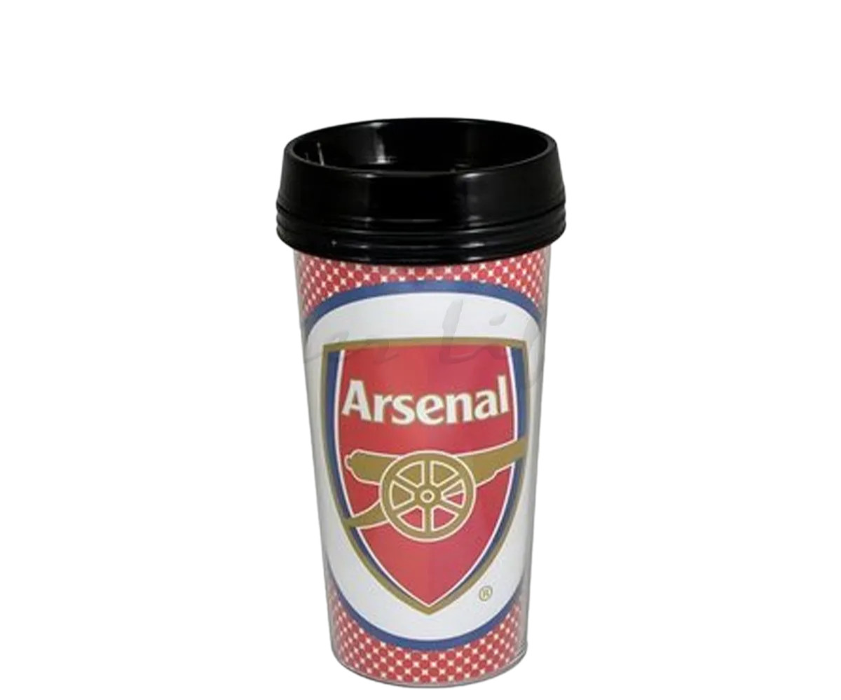 Arsenal Bullseye Travel Mug - Football Club  Official Licensed