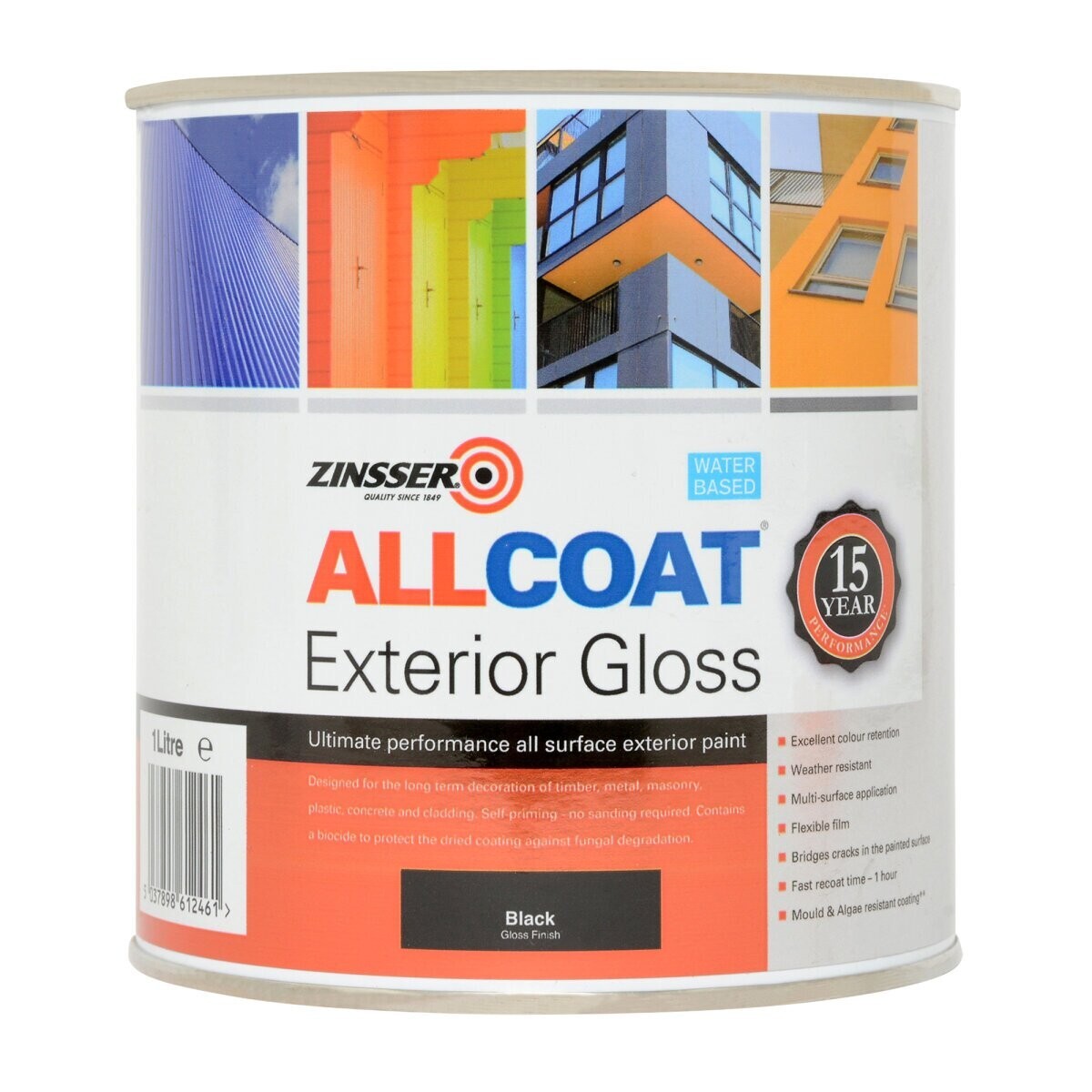 Zinsser Allcoat Multi-Surface Self-Primer Exterior 15 Year Wb Gloss White 1L - Image 2