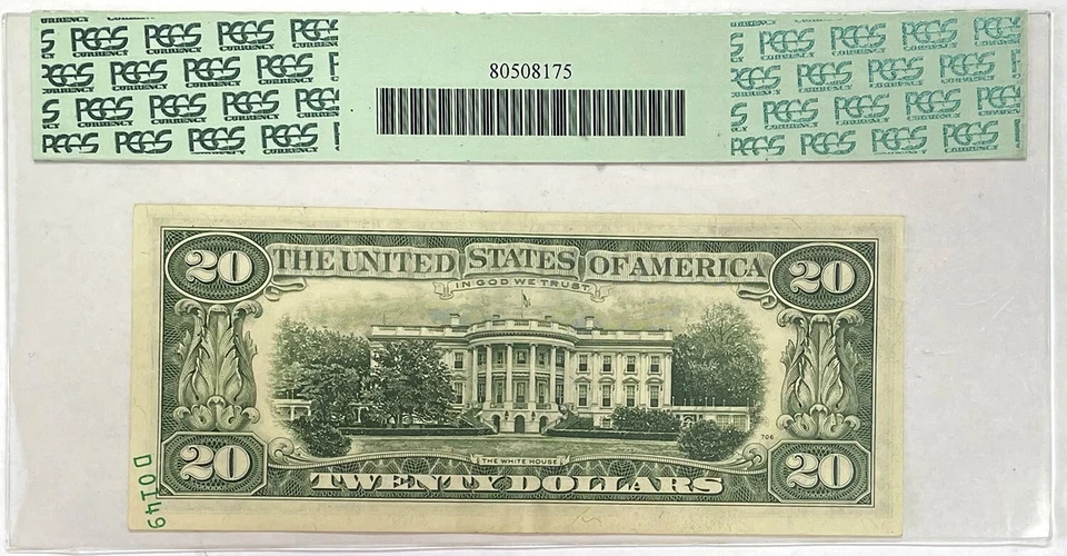 1981 $20 TRIPLE ERROR OBSTRUCTION/ OVERPRINT FRN NOTE FR# 2073-D PMG XF 40 PPQ - Image 2 of 2