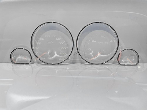 For Peugeot 306 97-02 Polished Aluminum Chrome Dial Rings For Counter 4pcs - Picture 2 of 4