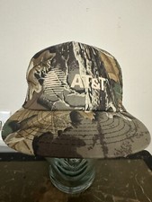 AT&T Logo Trucker Hat Camouflage Mesh SnapBack Vintage SnapBack Made In USA NOS