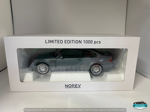 NOREV 1/18 BMW 3-SERIES M3 CSL E46 COUPE 2003 GREY MET ART.183016 - Picture 4 of 4