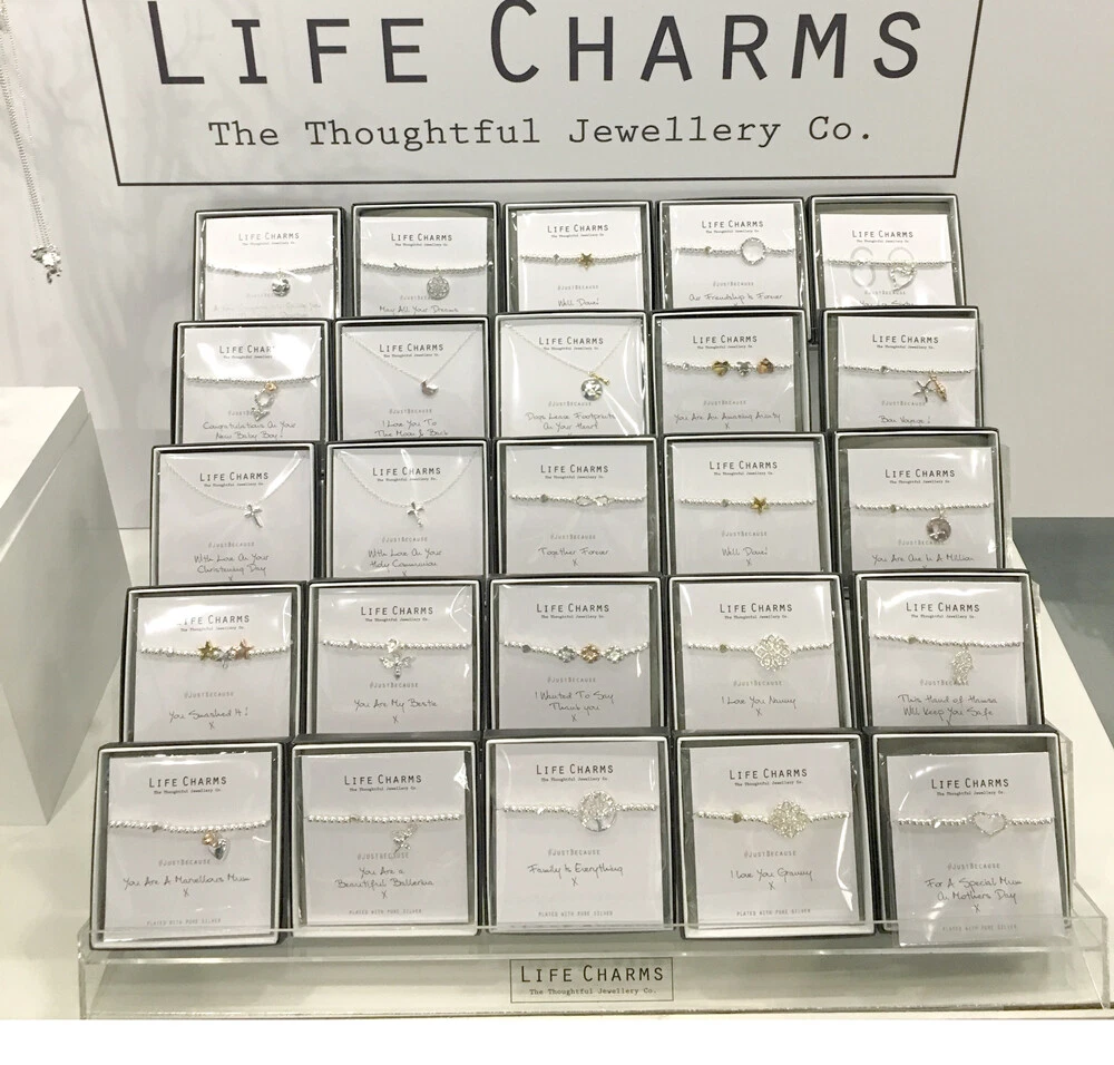 Life Charms Bracciale Elastico Per 21° Compleanno Con Ciondoli Stella E Chiave – Placcato Argento, 9cm, In Elegante Scatola Regalo