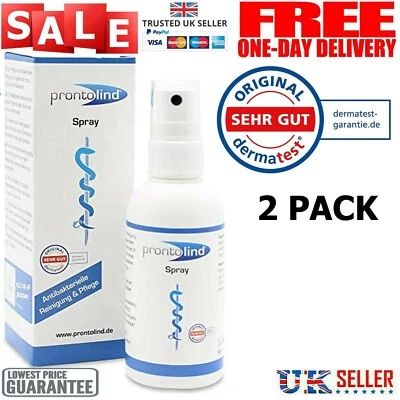 Cleaner Piercing Tattoo Prontolind Saline Solution Spray Care 75ml Antiseptic 2P