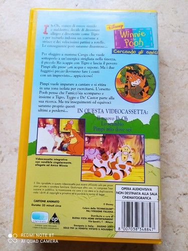 VHS WINNIE THE POOH AMICO WINNIE CERCANDO GLI AMICI DISNEY - Foto 3 di 3