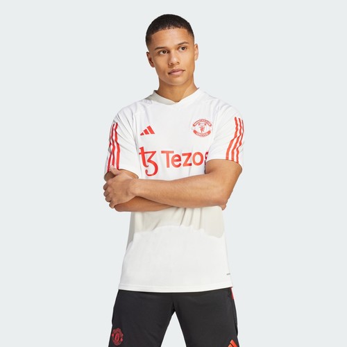 adidas Manchester United Training Shirt Mens - Man Utd Top / Jersey - All Sizes - Picture 3 of 6