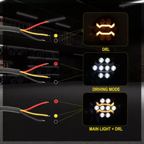 42INCH LED Light Bar + 4X 4" Pods Combo Kit Offroad For Jeep Wrangler JK TJ CJ - Picture 15 of 18