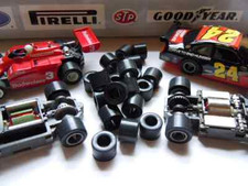 Tom's .400x.290 Slot Car Soft Black Silicone Racing Tires 10 Pair fit Life Like