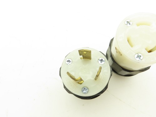 Leviton 2611 L5-30P 2613 L5-30R coppia blocco torsione maschio-femmina 30A 125V lotto di 10 - Foto 7 di 11