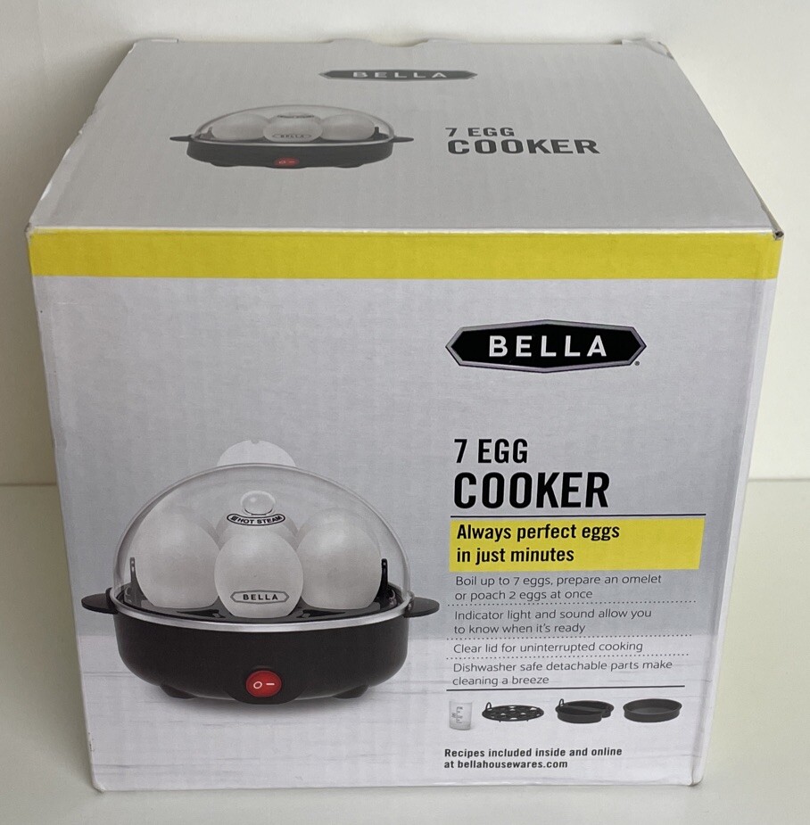 Bella Rapid Electric Egg Cooker and Poacher with Auto Shut Off for Omelets Soft Boiled and Hard Boiled Eggs