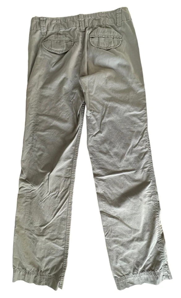 Gap Women's Pants Chino Mid Rise Straight Leg Pockets 100% Cotton Size 1 Beige - Image 2 of 4