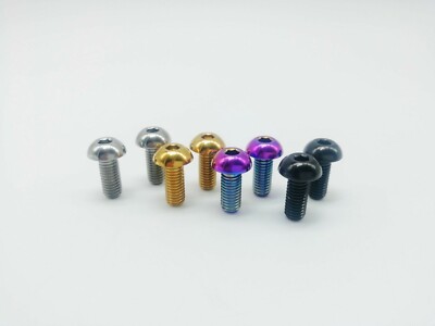4pcs Titanium Ti Water Bottle Cage M5x12mm Bolt Button Head Allen Key Screw-in Screws From
