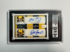 2021  Leaf Signature Aaron Rodgers / Brett Favre DUAL AUTO 1/1 Packers HOF