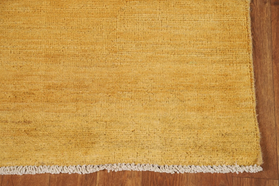 Современный шерстяной ковер Gabbeh однотонный дизайн идеально подходит для любого пространства 3 фута 11 дюймов x 2 фута 8 дюймов - Изображение 3 из 4