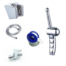 Toilet Handheld Bidet Cloth Diaper Sprayer Shattaf Brass 7/8" T-adapter Set