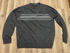 DOCKERS Sweater, Men's Size Large, Gray White Green, Pullover, Long Sleeve