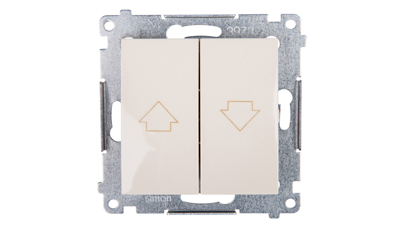 Simon 54 Blind button, quick connectors, cream DZP1.01/41 /T2UK