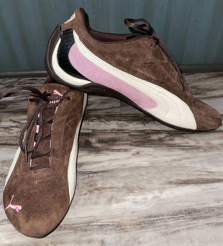 PUMA Women 8 Suede Pink Brown Speedcat 