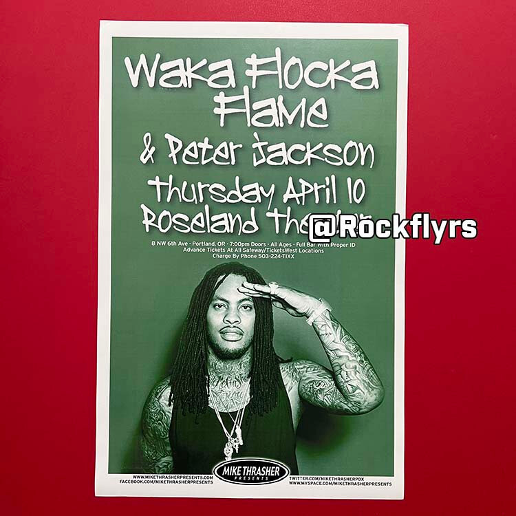WAKA FLOCKA FLAME 2014 Concert Promo 11x17 Street Poster. Portland OR