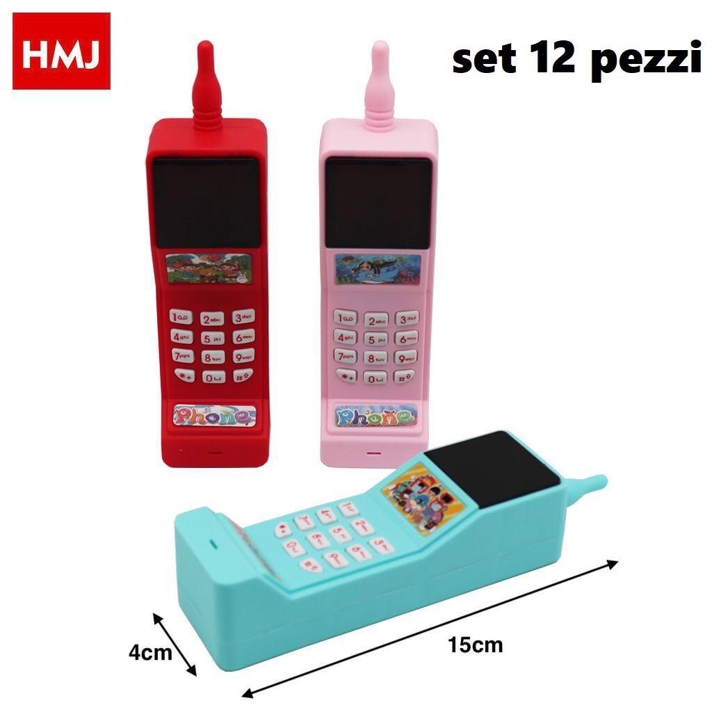 x Set 12 Pezzi Cellulare Giocattolo Colorato Per Bambini hmj