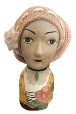 Vtg. Vicki Sather Handmade Collection Knit flapper Hat L Made in Canada